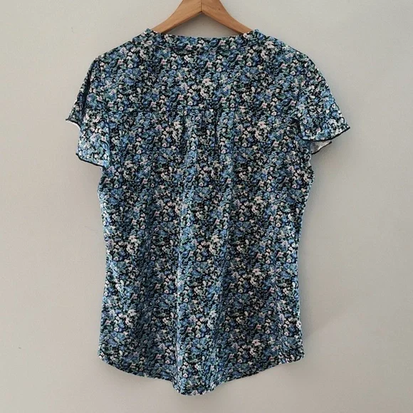 Bundle of 2 Cotton Knit T Shirts Size L Spring Summer Casual Floral Comfy Flowy - Picture 5 of 12